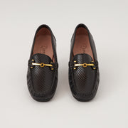 MOCASÍN EN CUERO COLOR NEGRO VERSÁTIL