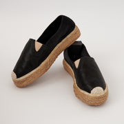 YUTE BALETA TIPO CUERO COLOR NEGRO ELEGANTE