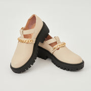 MAFALDA EN CUERO COLOR BEIGE