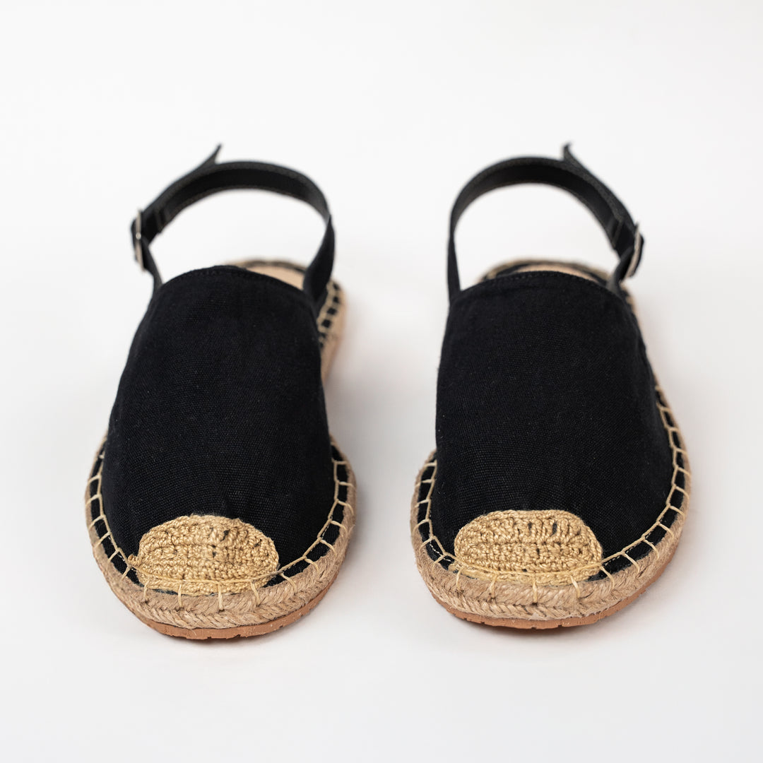 YUTE BALETA EN LONA COLOR NEGRO ELEGANTE