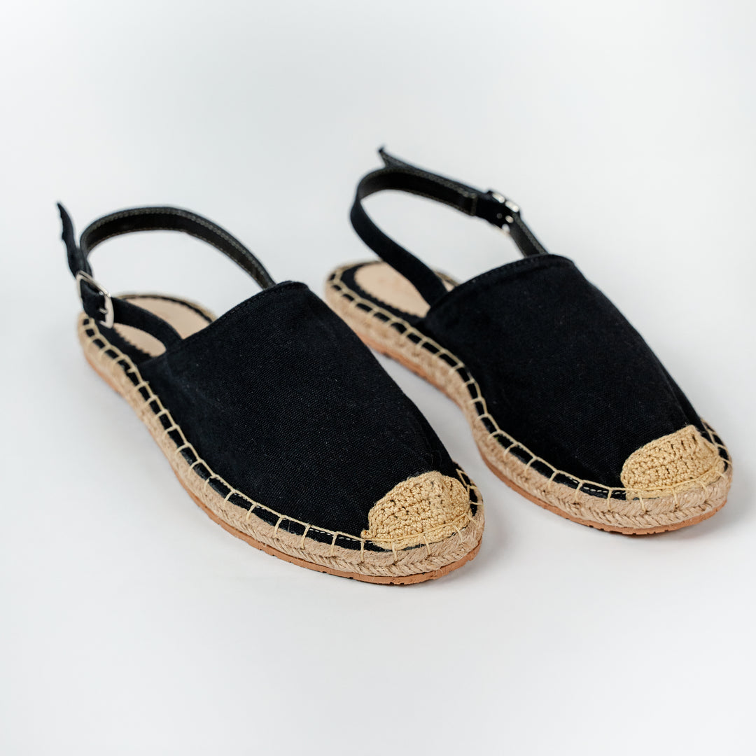 YUTE BALETA EN LONA COLOR NEGRO ELEGANTE
