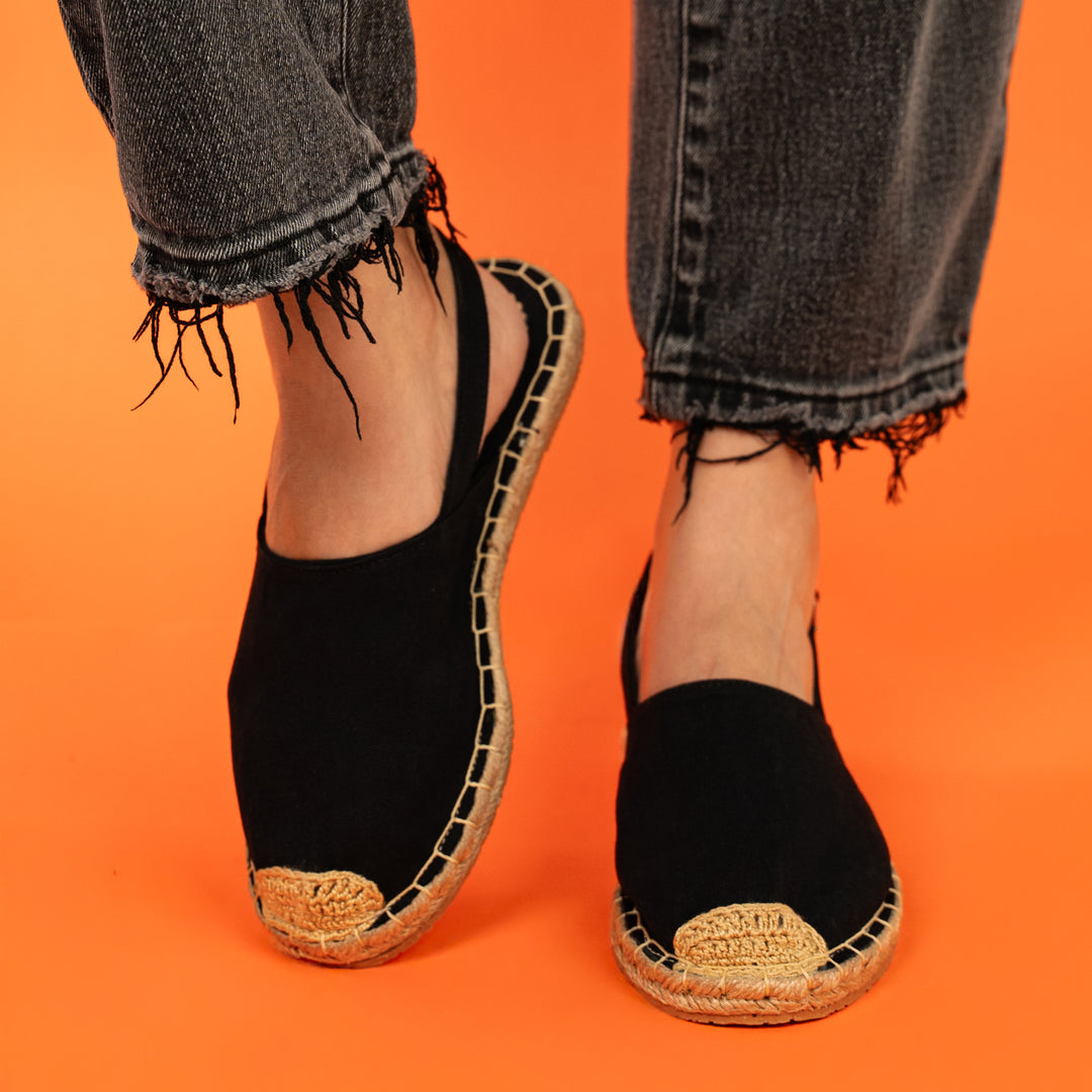 YUTE BALETA EN LONA COLOR NEGRO ELEGANTE
