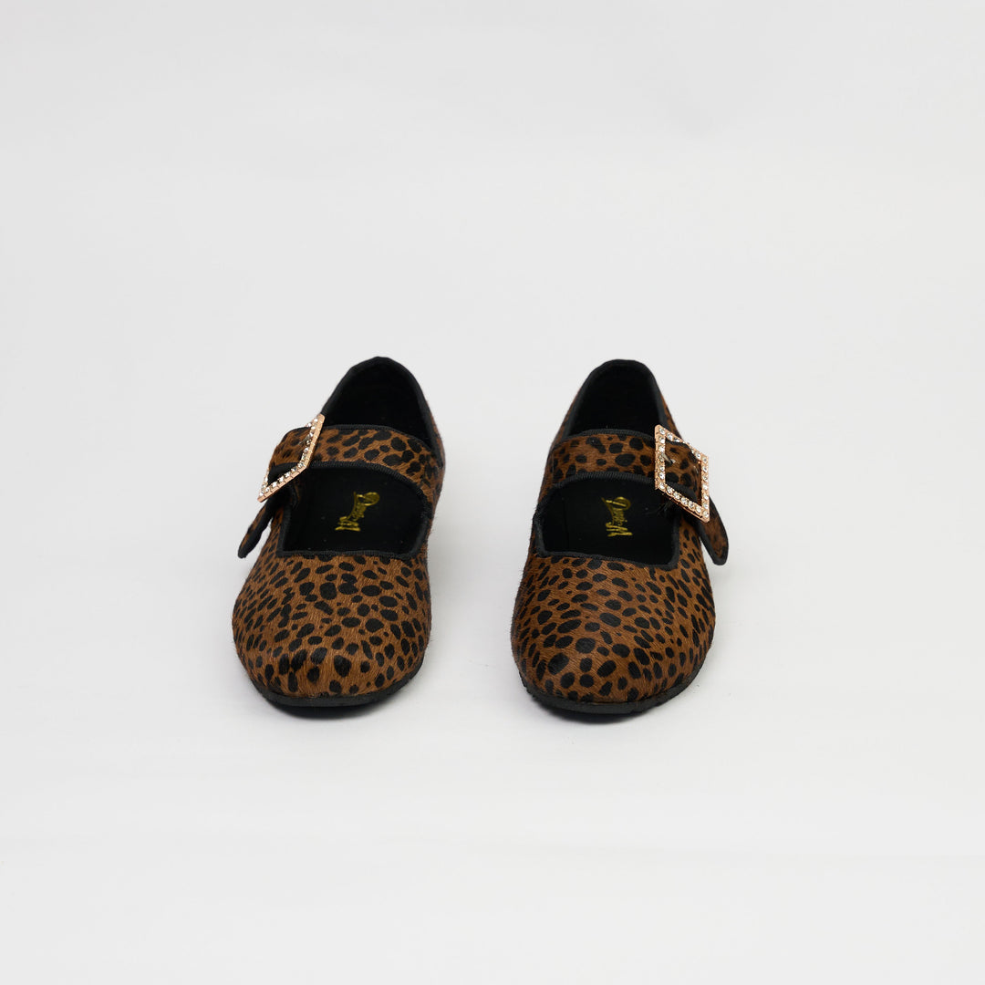 BALETA EN CUERO COLOR ANIMAL PRINT