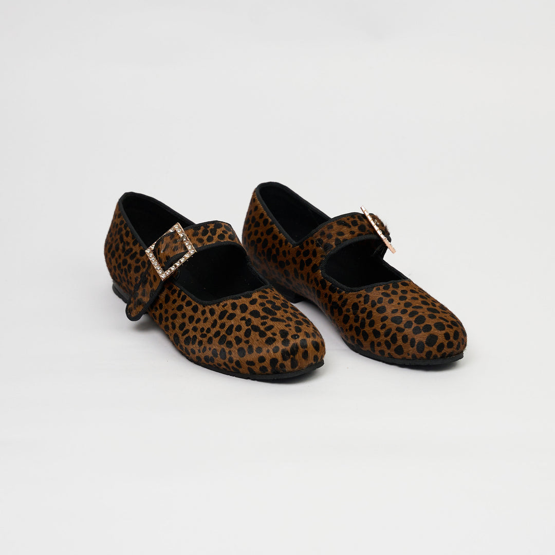 BALETA EN CUERO COLOR ANIMAL PRINT