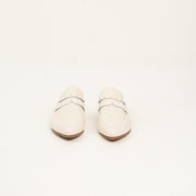 SUECO EN CUERO COLOR BLANCO TALCO