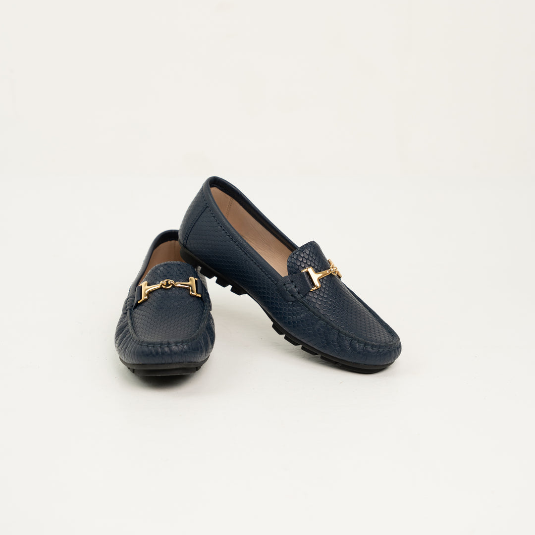 MOCASÍN EN CUERO COLOR AZUL INNOVADOR