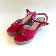 YUTE SANDALIA TIPO CUERO COLOR ROJO