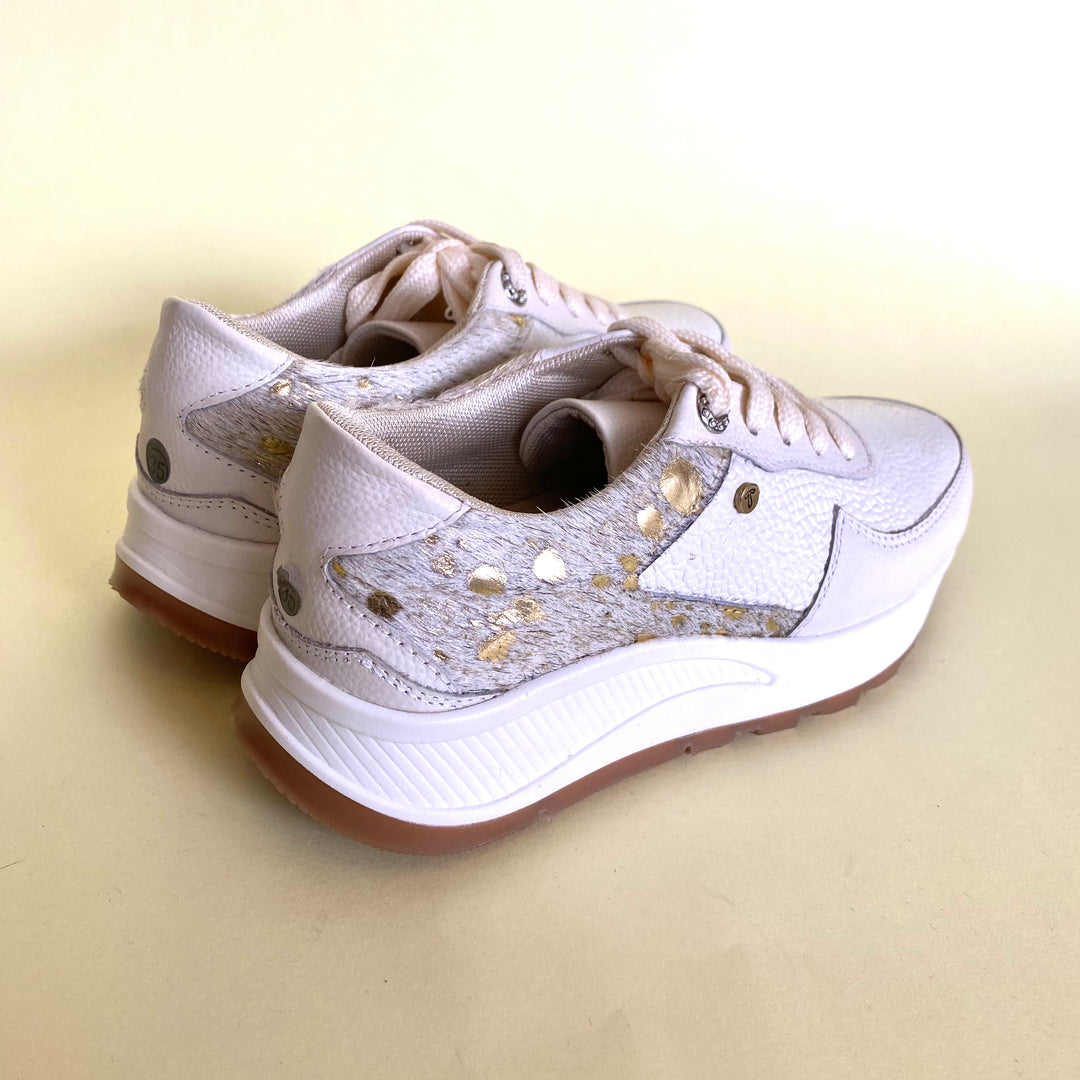 TENIS EN CUERO COLOR BLANCO X PELO