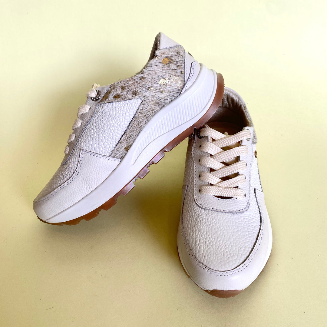 TENIS EN CUERO COLOR BLANCO X PELO