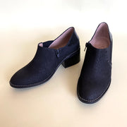 BOTA EN CUERO COLOR NEGRO CLÁSICO