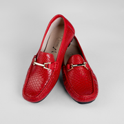 MOCASÍN EN CUERO COLOR ROJO