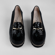 MOCASÍN EN CUERO COLOR NEGRO ELEGANTE