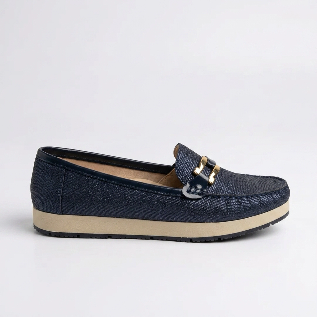 MOCASÍN EN CUERO COLOR AZUL ATRACTIVO