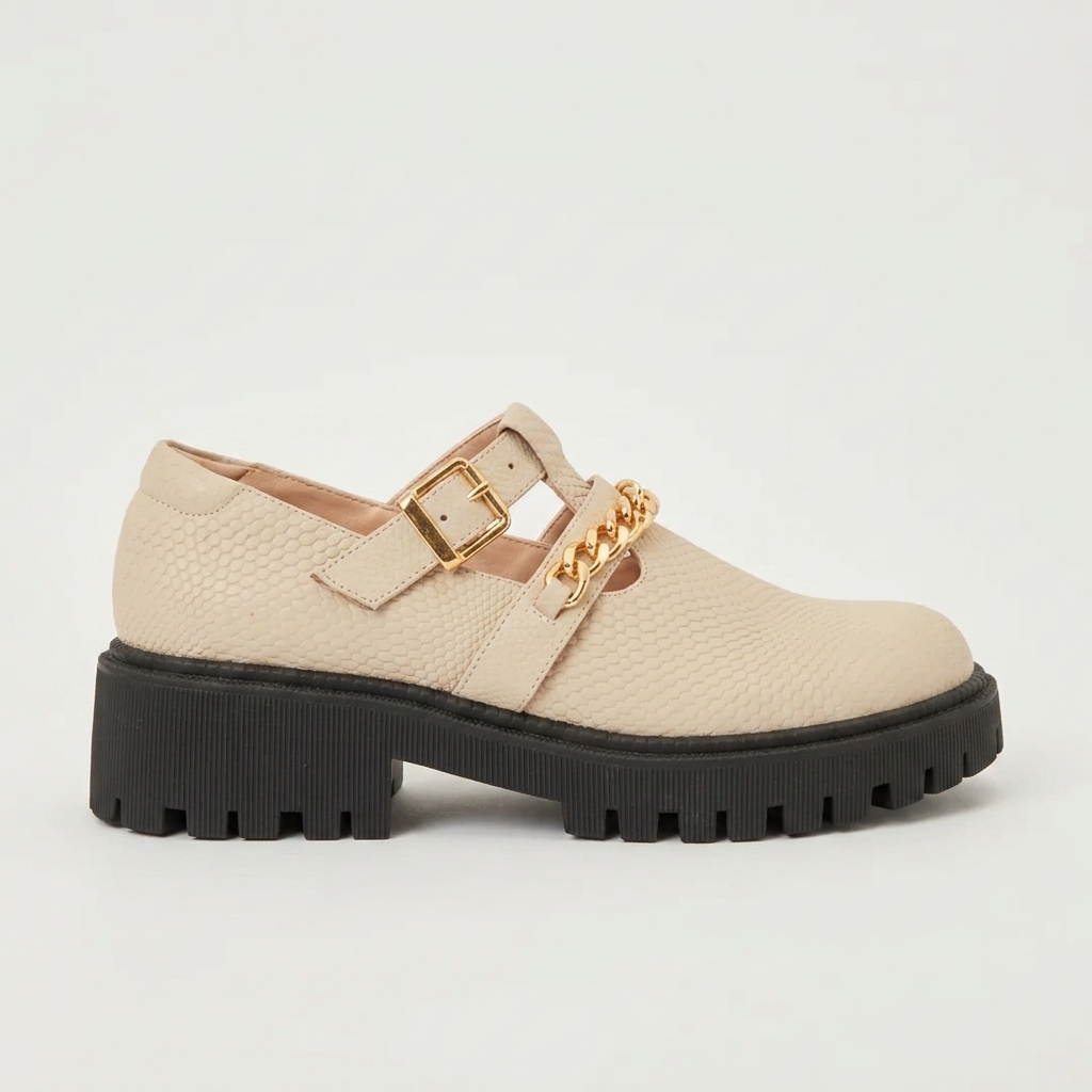 MAFALDA EN CUERO COLOR BEIGE
