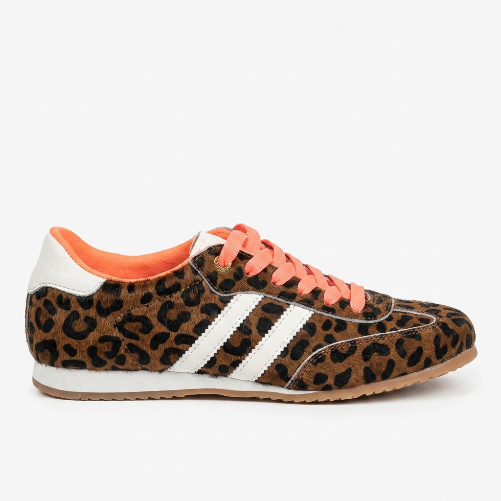 TENIS EN CUERO COLOR ANIMAL PRINT