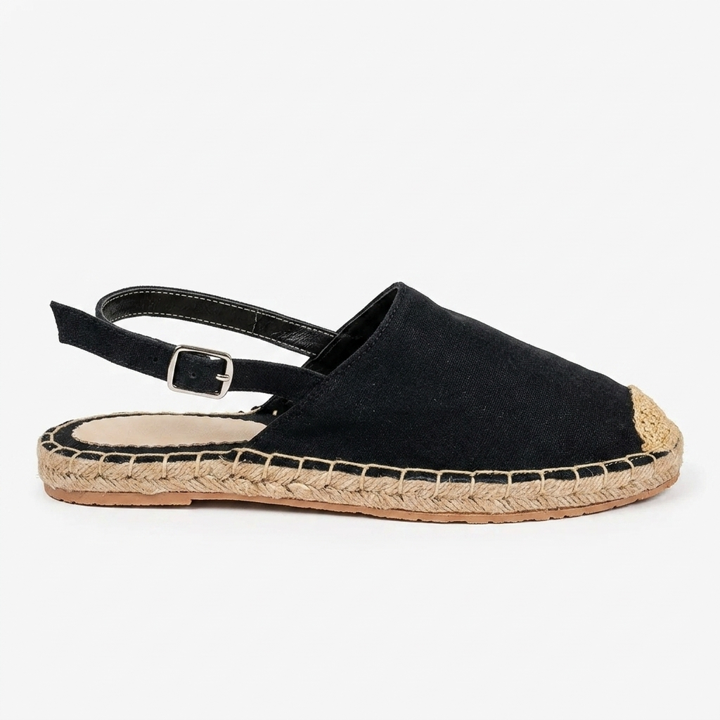 YUTE BALETA EN LONA COLOR NEGRO ELEGANTE