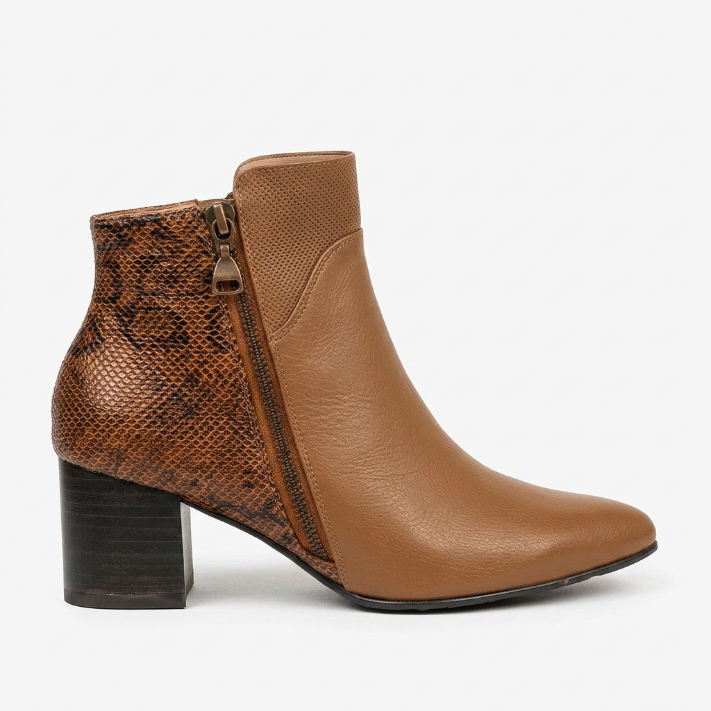 BOTA EN CUERO COLOR MIEL SUTIL