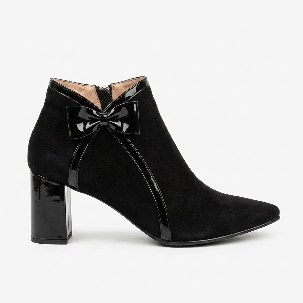 BOTA EN CUERO COLOR NEGRO BRÍO