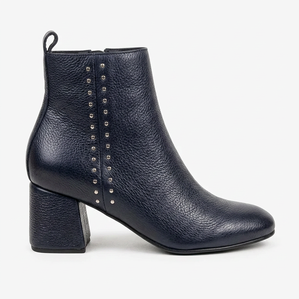 BOTA EN CUERO COLOR NEGRO DINÁMICO