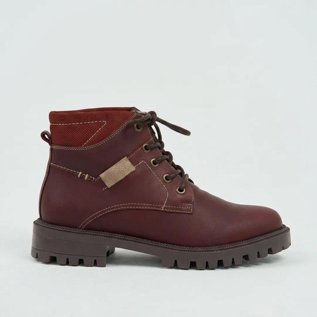 BOTA EN CUERO COLOR ROJO