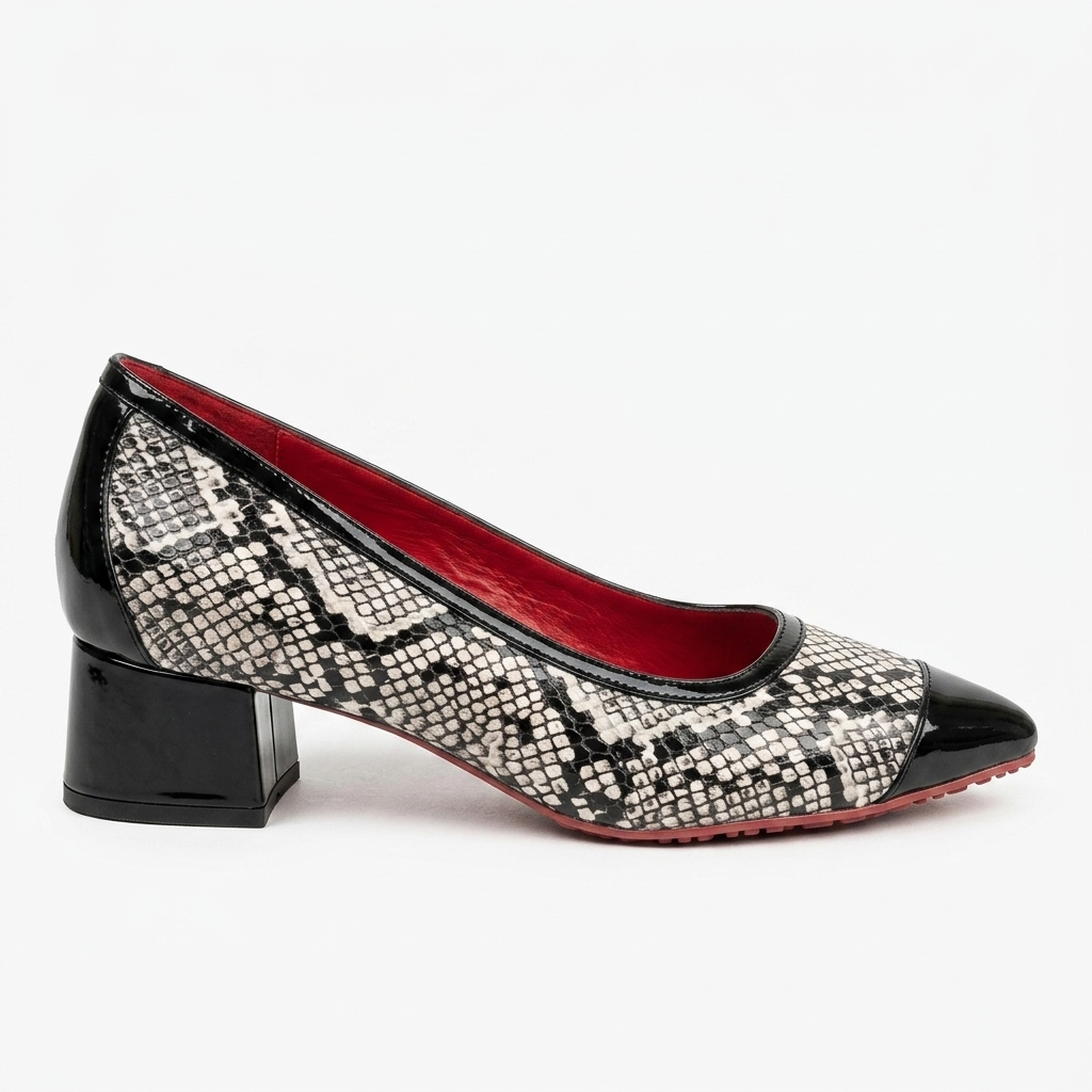 TACON EN CUERO COLOR NEGRO X PITON