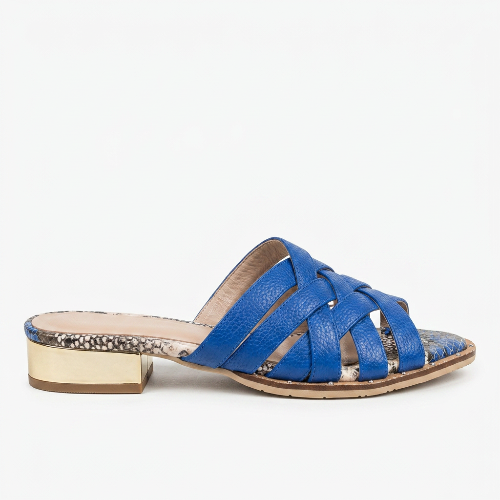 SUECOS EN CUERO COLOR AZUL