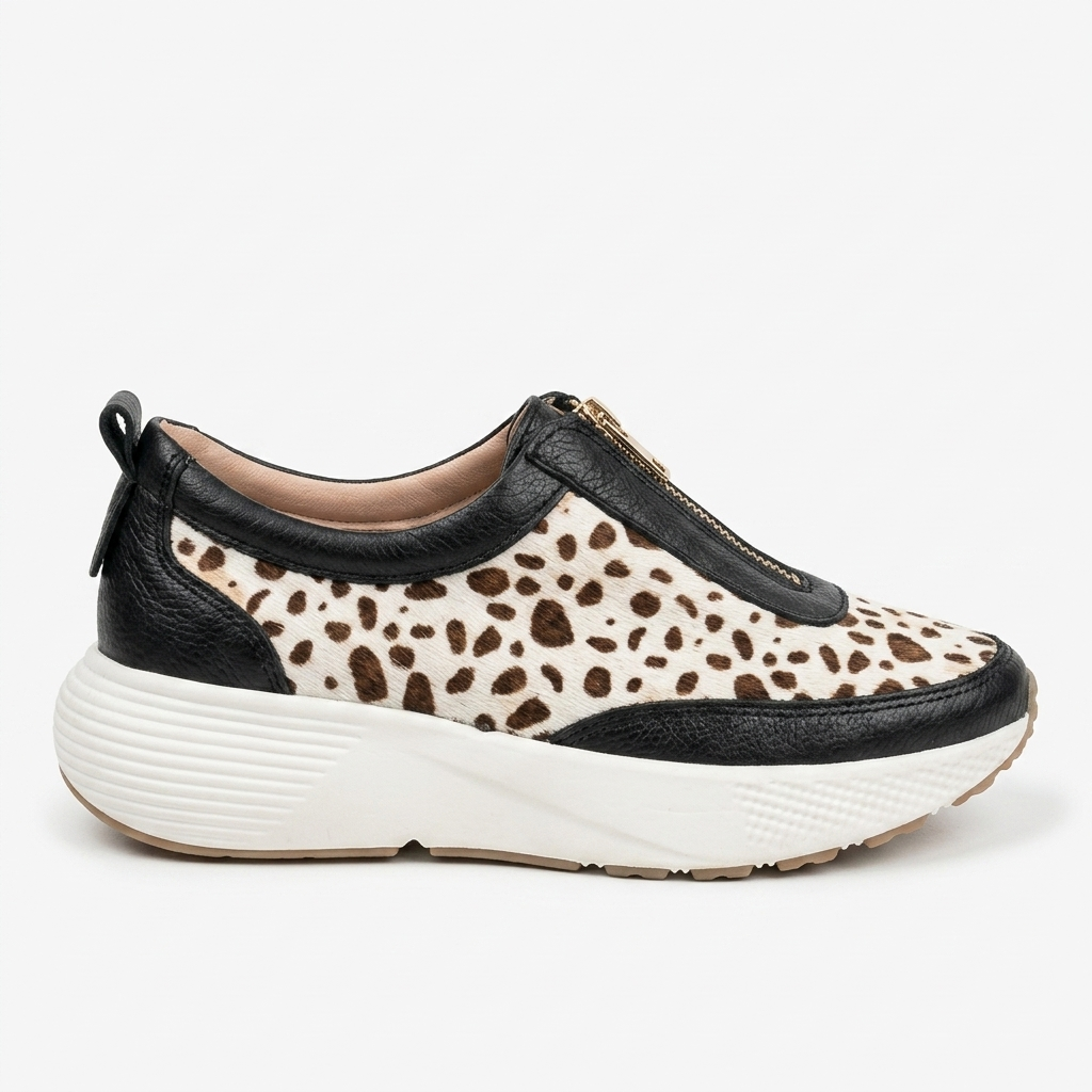 TENIS EN CUERO COLOR NEGRO X DALMATA